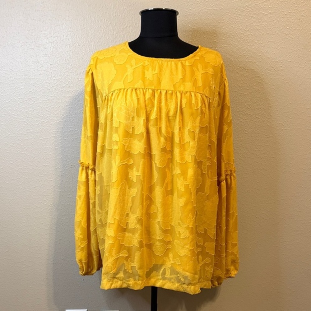 Yellow Floral Women's Top